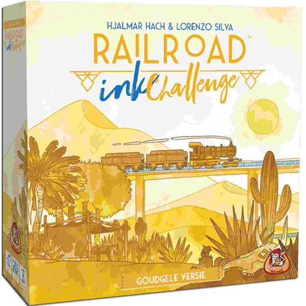 Dit is een foto van het spel Railroad Ink Goudgele versie te koop bij Speldorado Spellenwinkel Delft