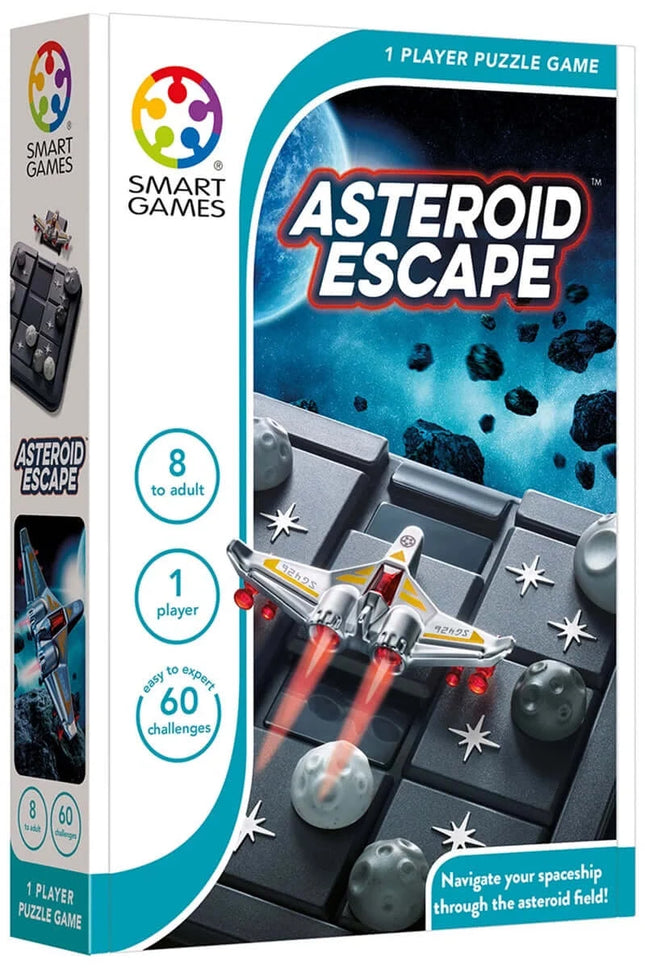 Dit is een foto van het spel Asteroid Escape -Compacts- Smart games te koop bij Speldorado Spellenwinkel Delft