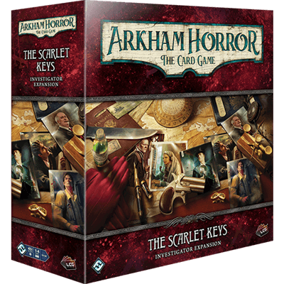 Dit is een foto van het spel The Scarlet Keys Invest. Exp. - Arkham Horror - LCG te koop bij Speldorado Spellenwinkel Delft