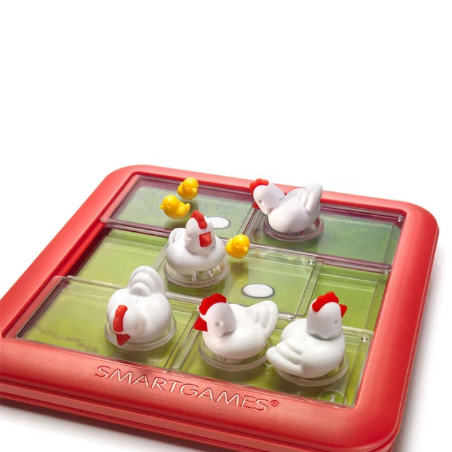 Dit is een foto van het spel Chicken Shuffle Jr -Compacts- Smart games te koop bij Speldorado Spellenwinkel Delft