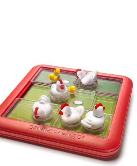 Dit is een foto van het spel Chicken Shuffle Jr -Compacts- Smart games te koop bij Speldorado Spellenwinkel Delft