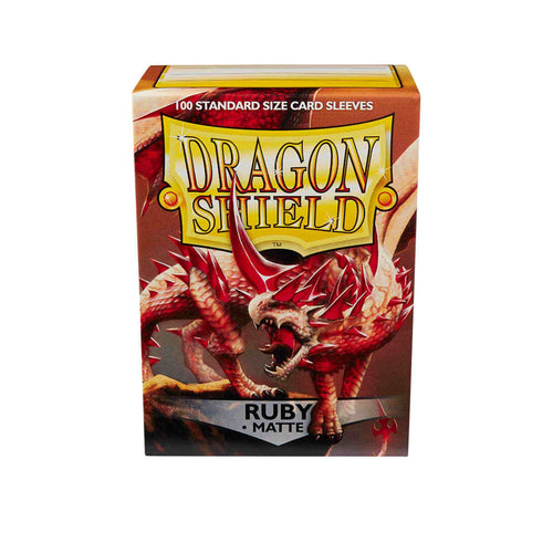 Dragon Shield Matte Sleeves - Ruby (100 Sleeves), AT-11037 van Asmodee te koop bij Speldorado !