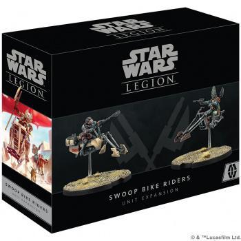 Dit is een foto van het spel Swoop Bike Riders Unit Expansion En - Star Wars Legion te koop bij Speldorado Spellenwinkel Delft