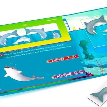 Dit is een foto van het spel Flippin' Dolphins - Magnetic Travel - Smart games te koop bij Speldorado Spellenwinkel Delft