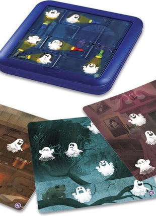 Dit is een foto van het spel Ghost Hunters -Compacts- Smart games te koop bij Speldorado Spellenwinkel Delft